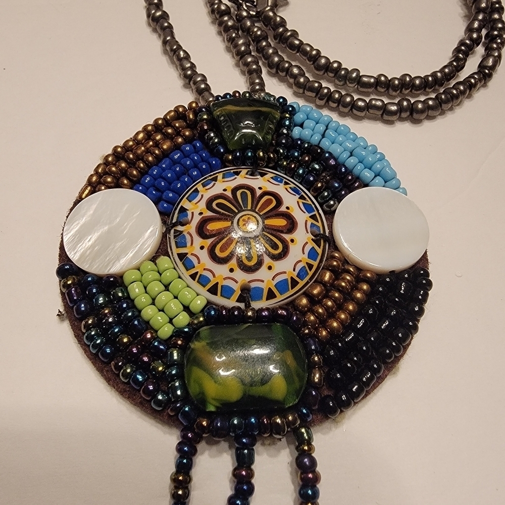 Stephan & Co. Multi Color Braded Aztec Necklace - Picture 4 of 8